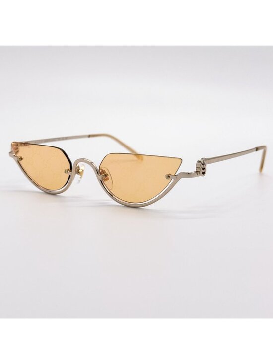 New Gucci Yellow Gold Cat Eye Women Sunglasses GG1603S 004 main image 9